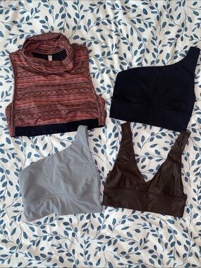 Mixed Bundle — Free People Movement, Lululemon Black, Gray, and Chocolate Bra